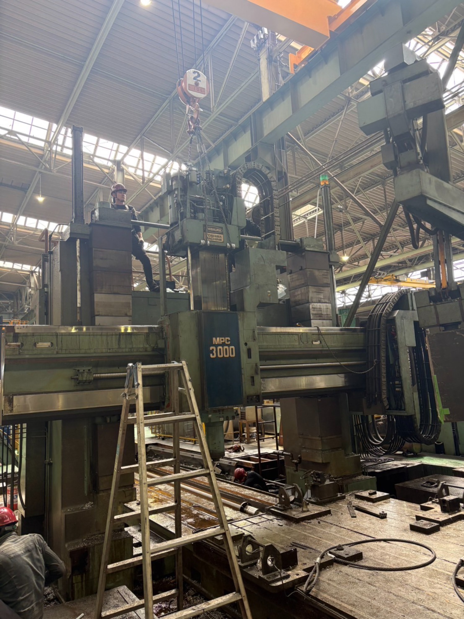 門型加工機を撤去させていただきました