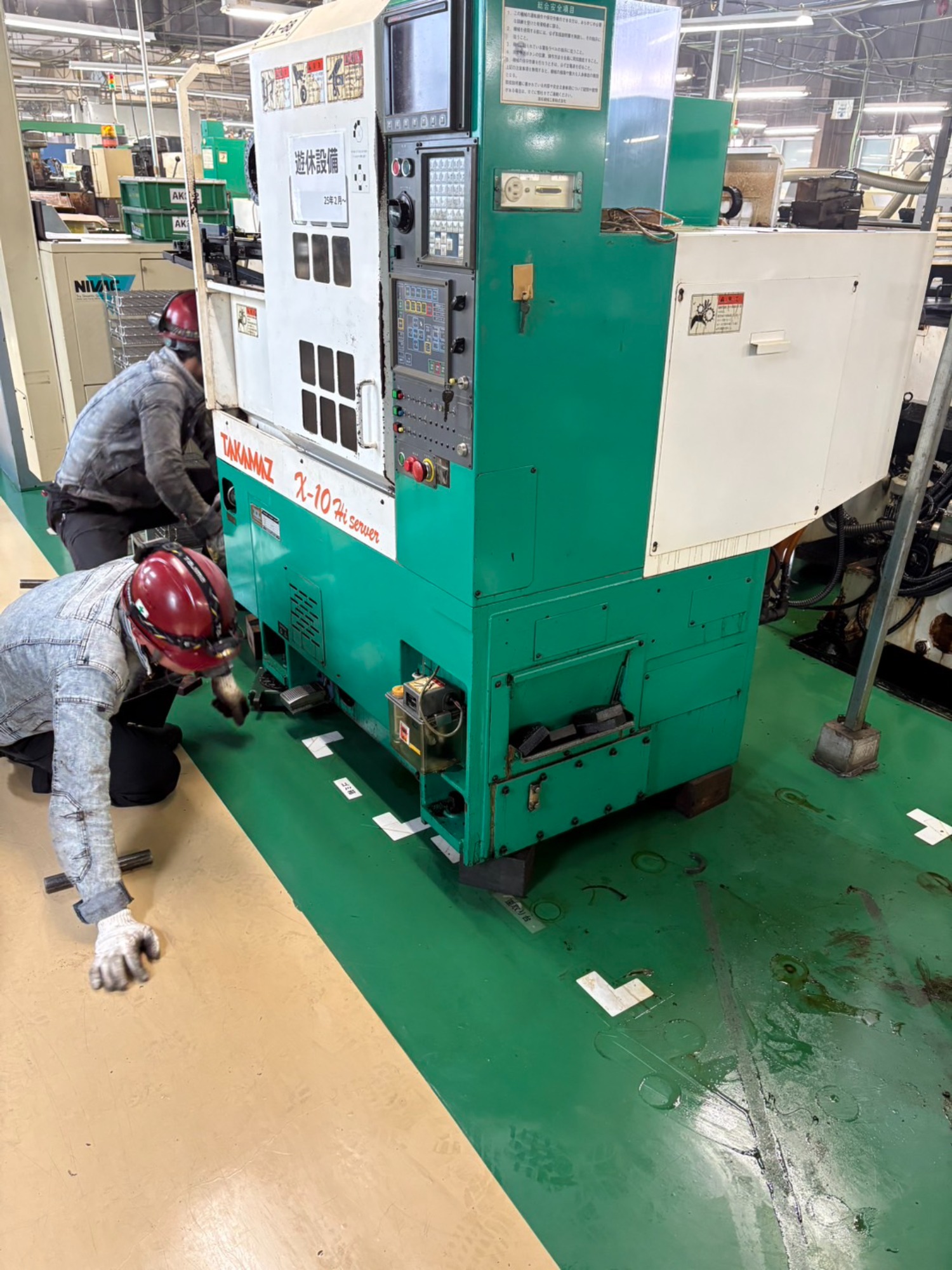 NC旋盤、転造機、研磨機を撤去させていただきました