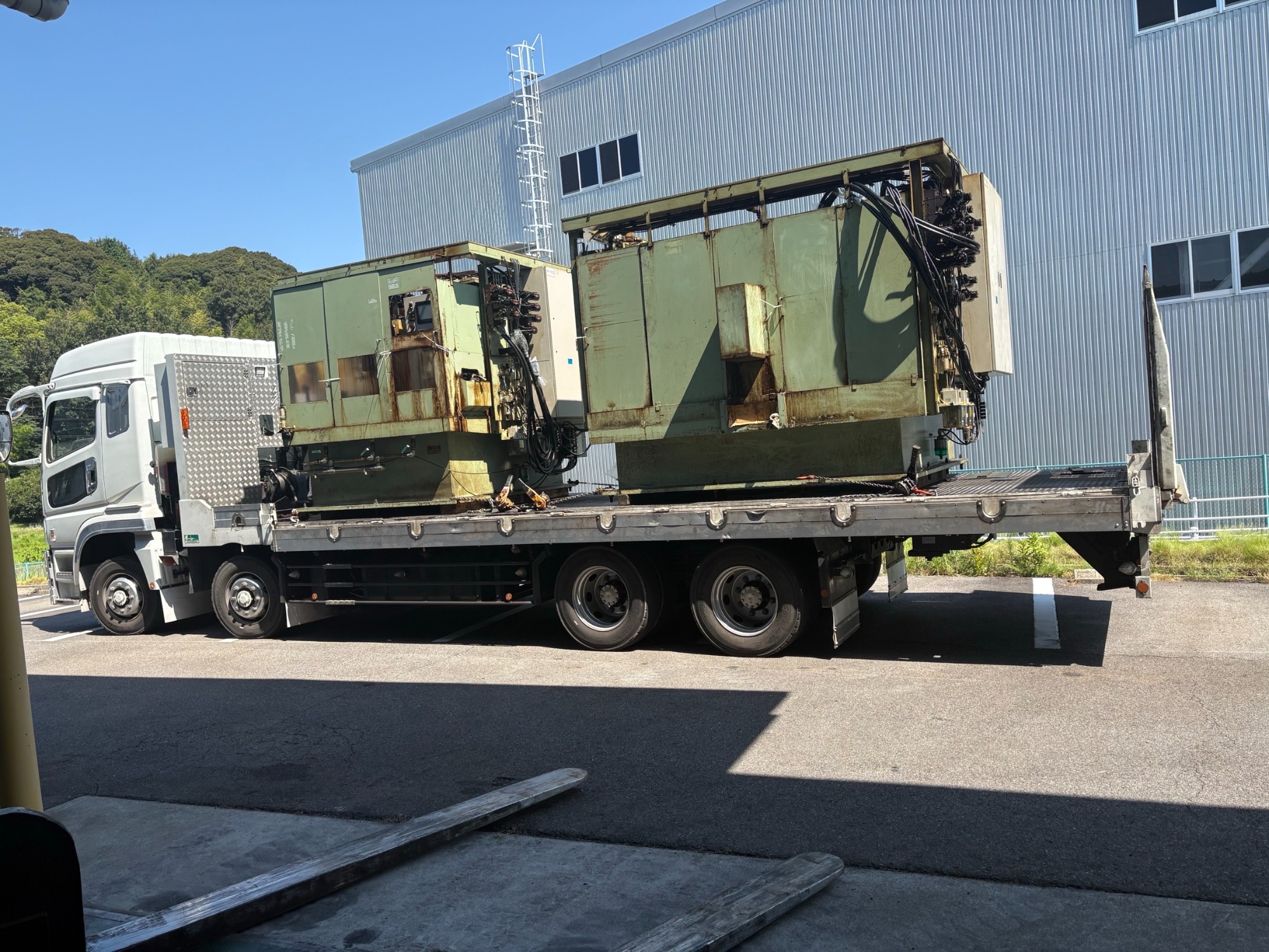 大型専用機の撤去工事を承りました